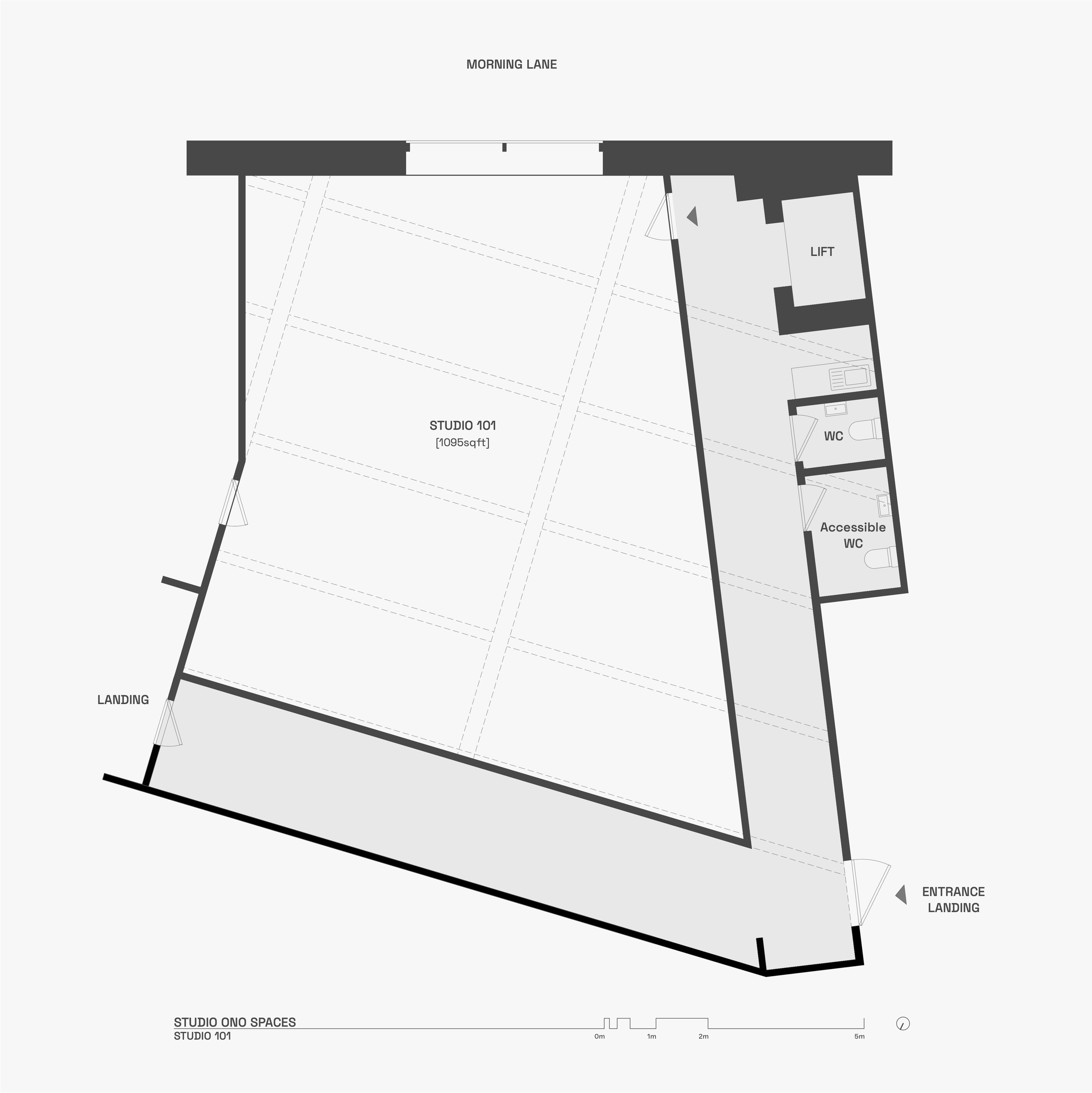 Studio 101 floor plan